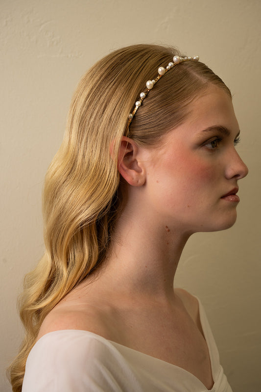 Freshwater Pearl Bridal Headband – Wedding Hair Piece