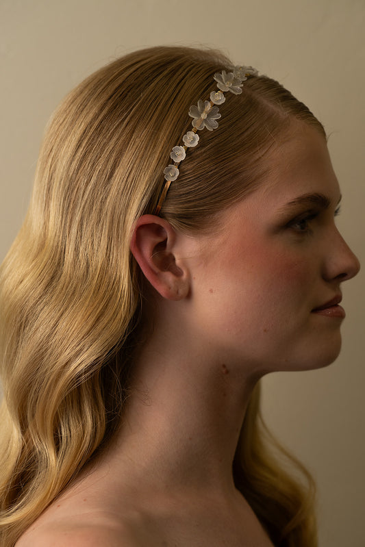 Delicate Flower Headband – Bridal Wedding Hair Piece, Flower Crown