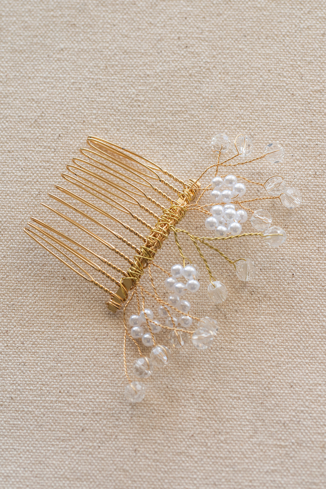 Delicate Beaded Comb - Bridal hair pice, wedding hair piece, barrettes