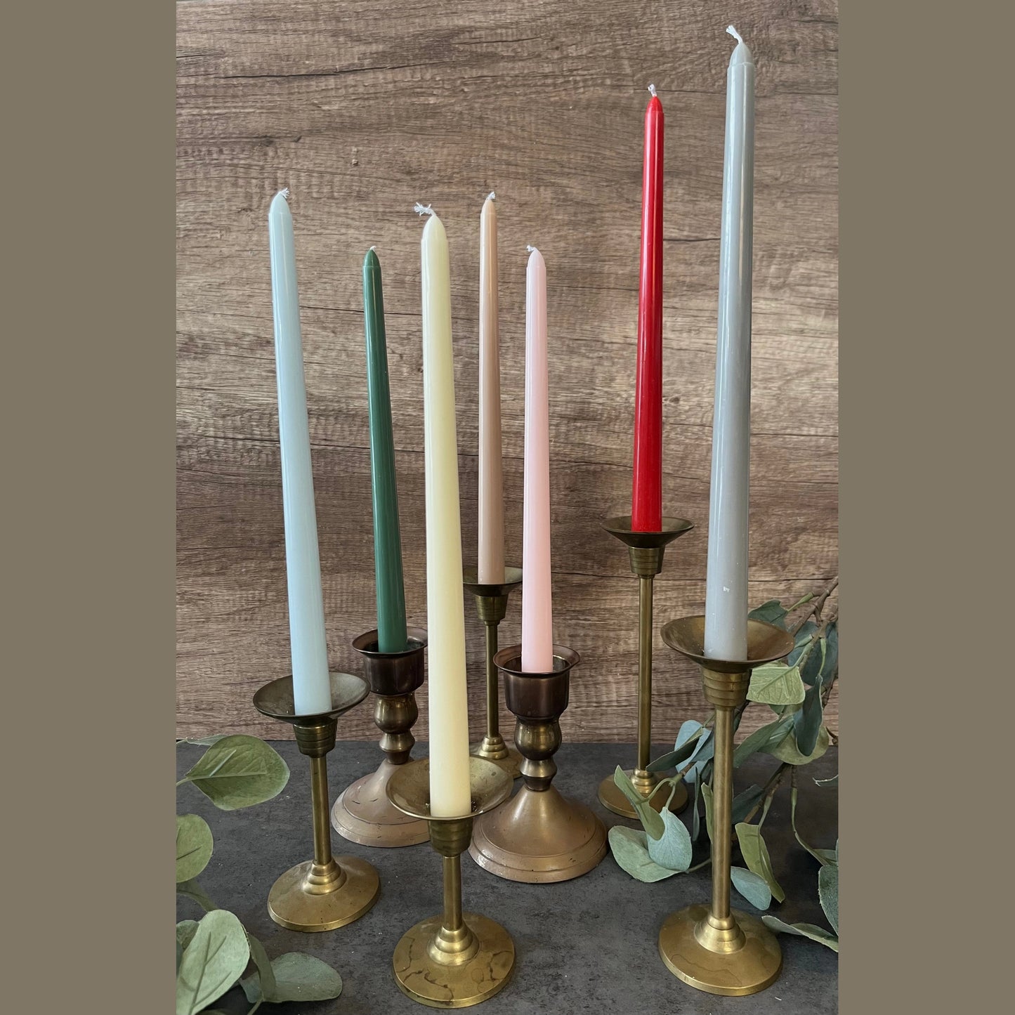 Set of Four Classic Taper Candles, decor, holiday