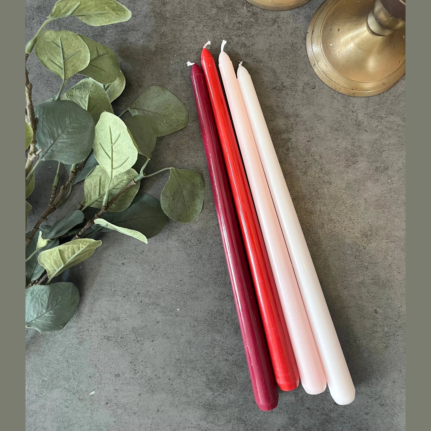 Set of Four Classic Taper Candles, decor, holiday