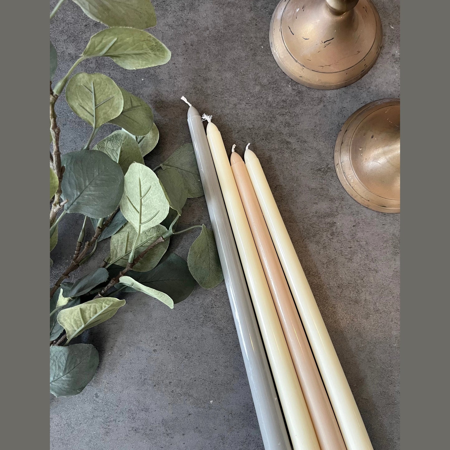 Set of Four Classic Taper Candles, decor, holiday