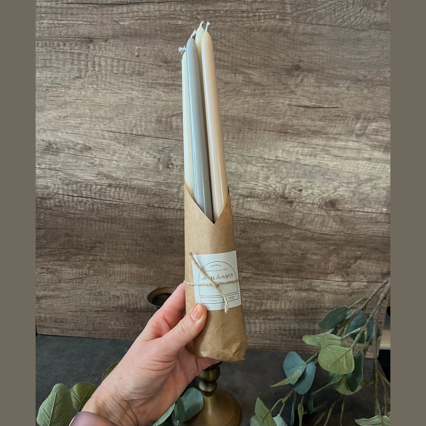 Set of Four Classic Taper Candles, decor, holiday
