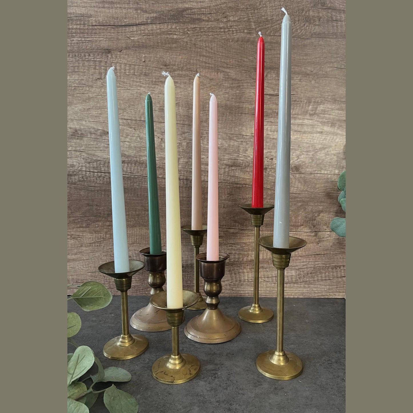 Set of Four Classic Taper Candles, decor, holiday