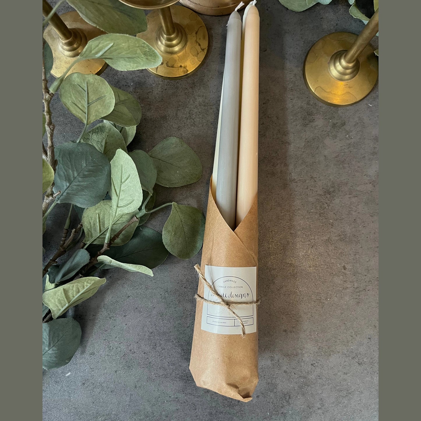 Set of Four Classic Taper Candles, decor, holiday