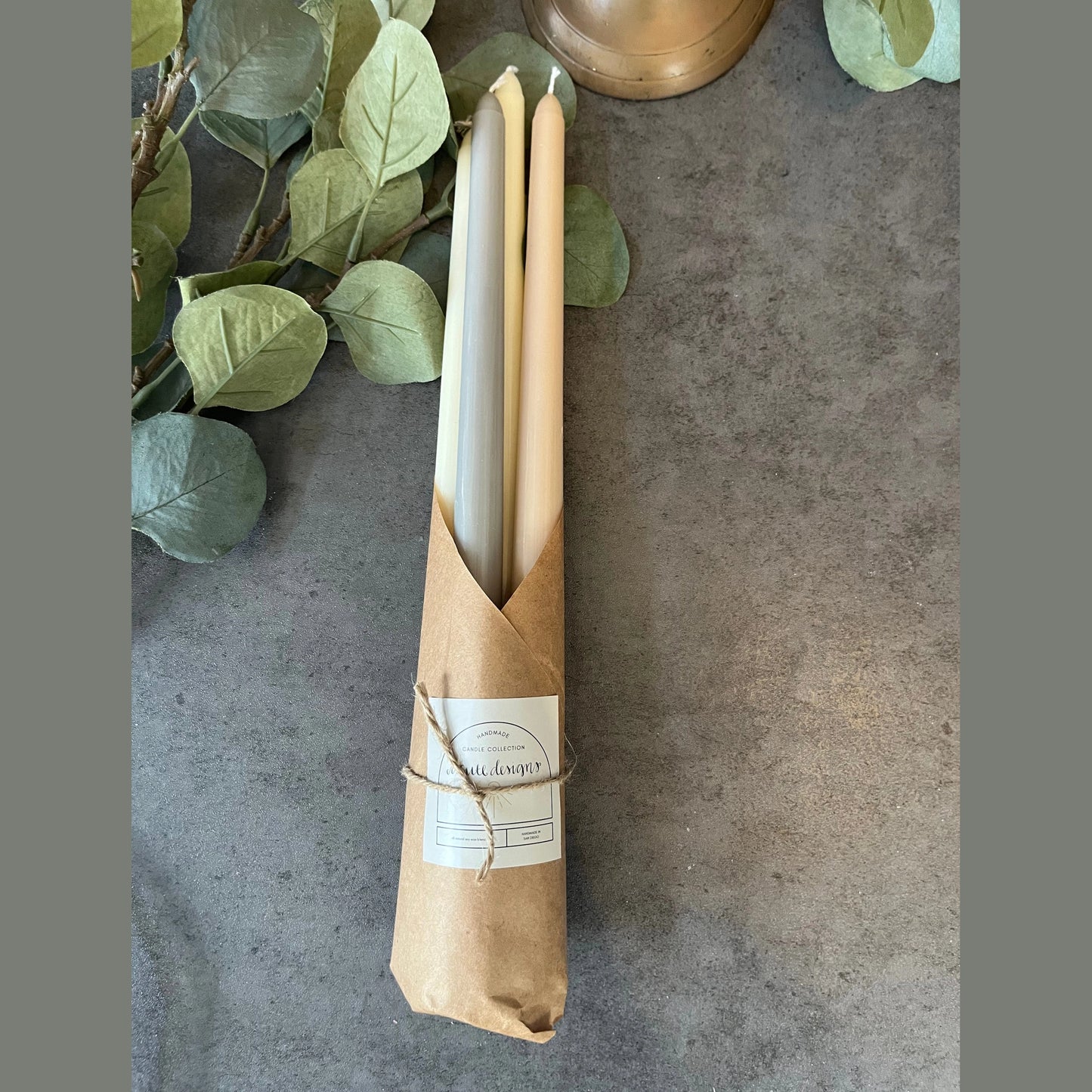 Set of Four Classic Taper Candles, decor, holiday