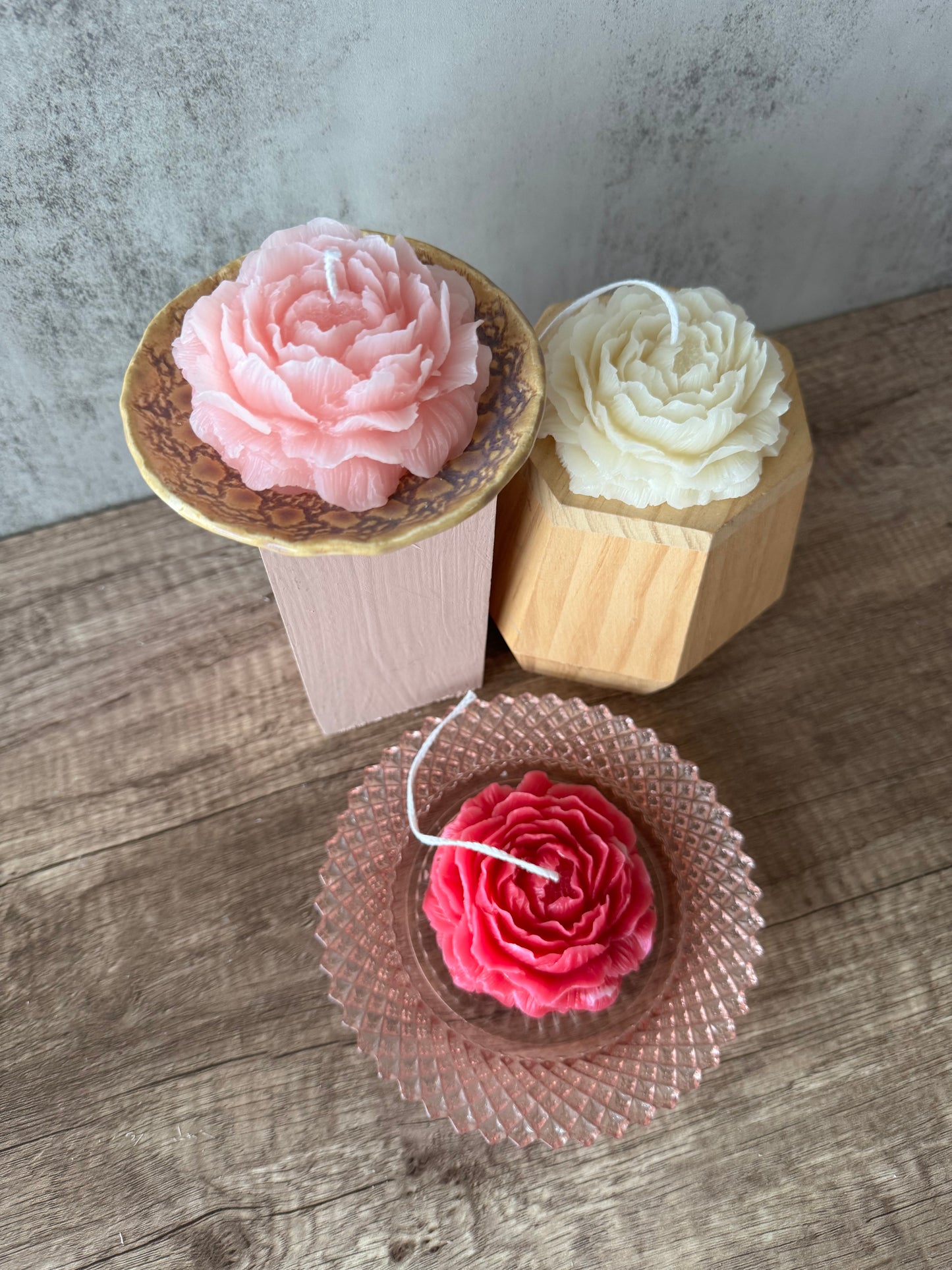 Peony Flower Candles