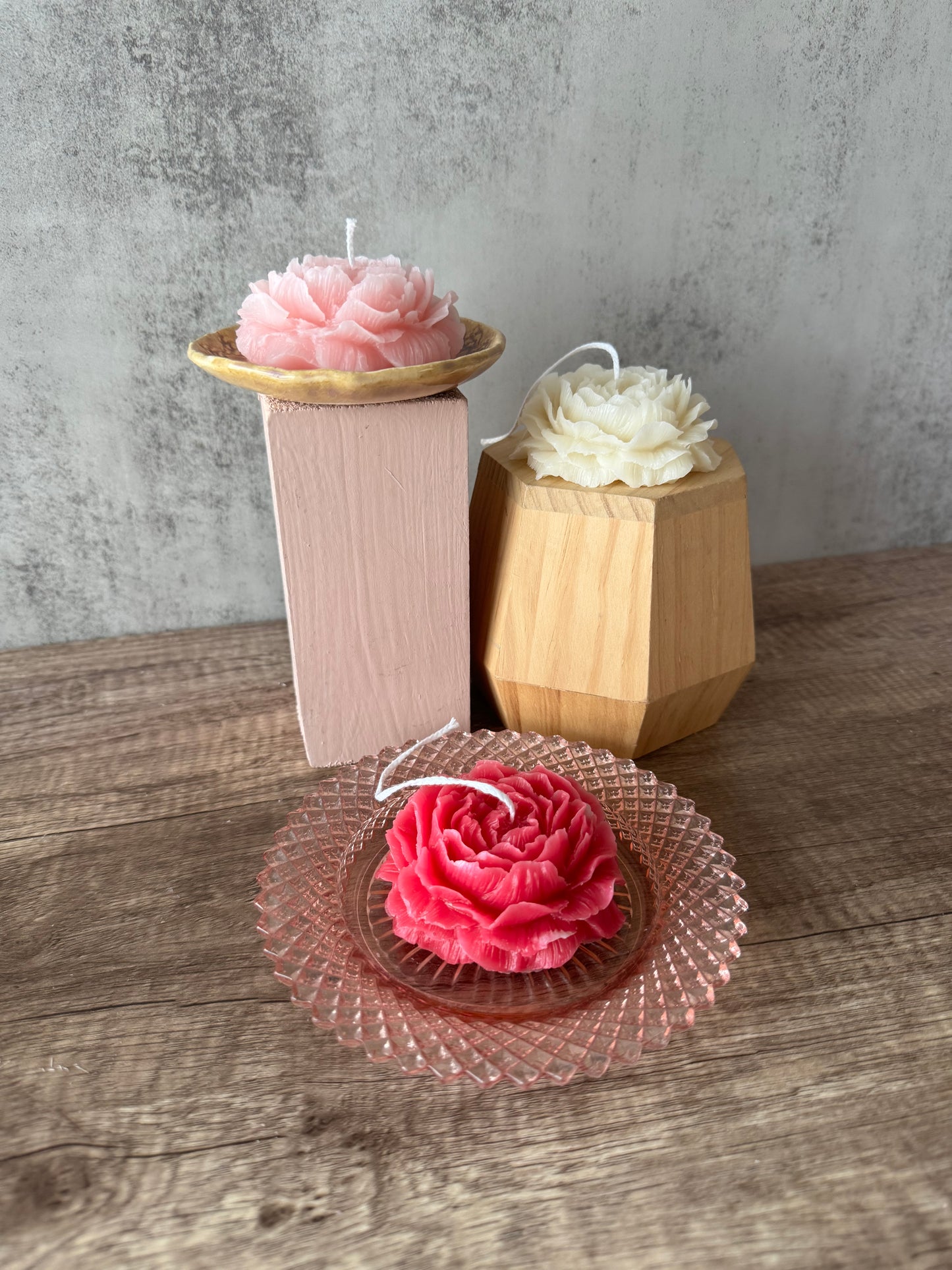 Peony Flower Candles
