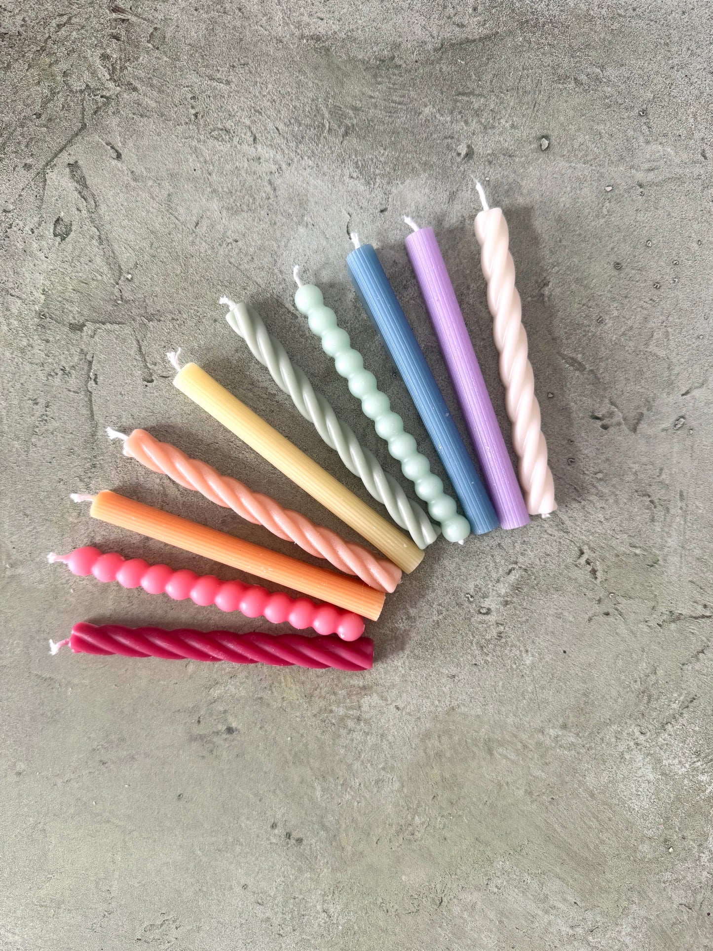 Shaped Birthday Candles, Set of ten, party candles, cake candles