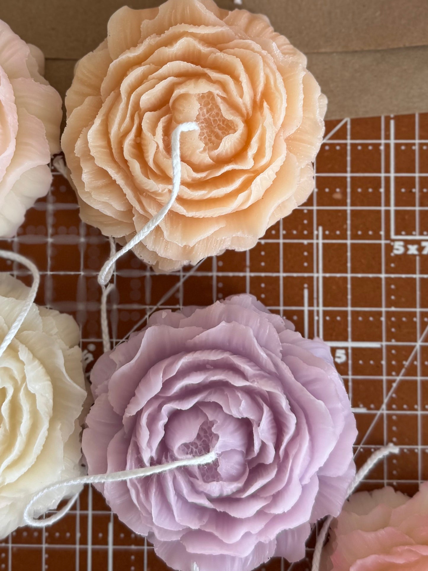 Peony Flower Candles