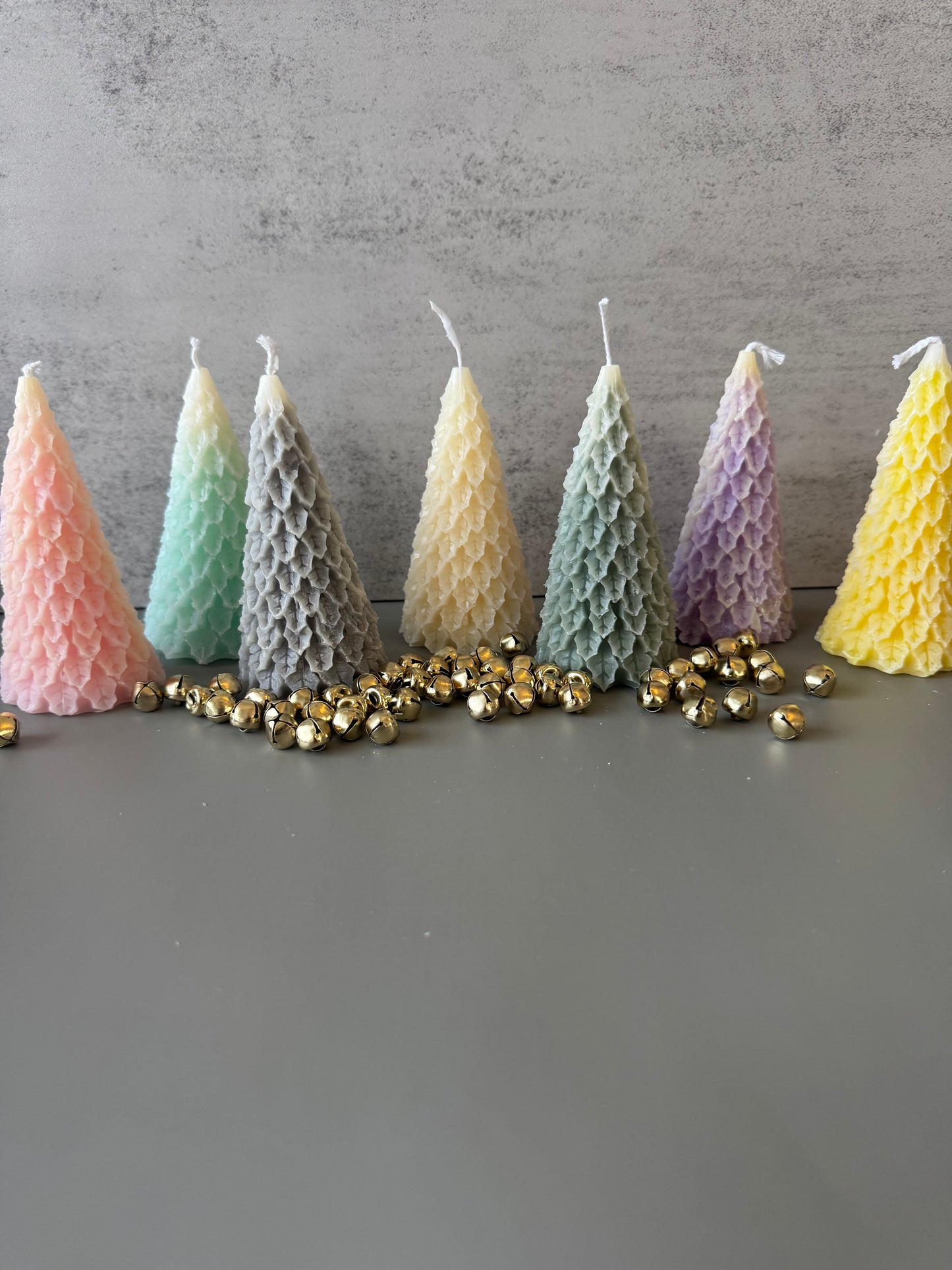 Frosty Retro Style Holiday Tree Candles, Decor, Christmas, Candlesticks, decor, gift, table scape, Taper Candle, novelty holiday decor