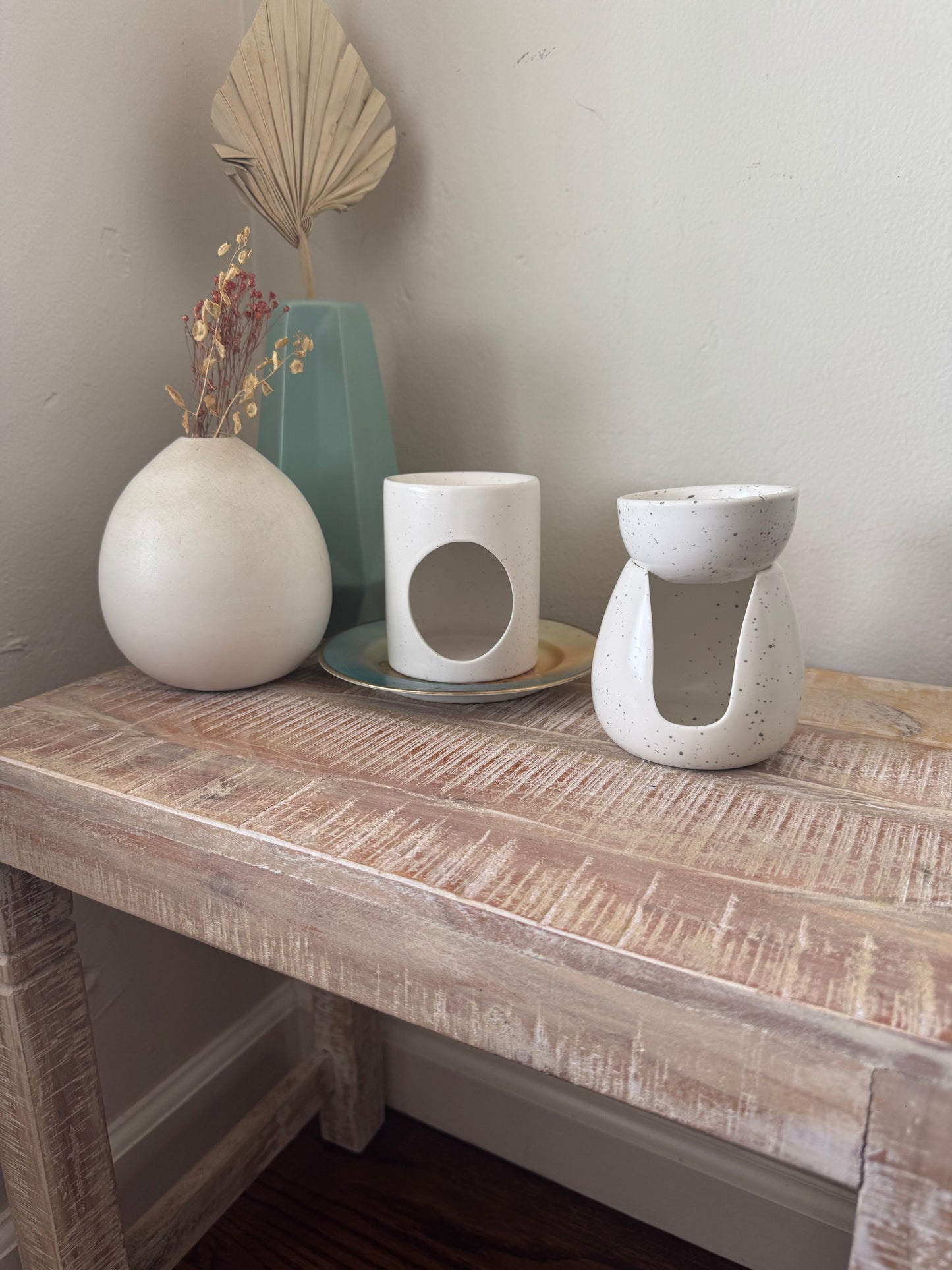 Two Piece Speckled Ceramic Wax Melt warmer, diffuser