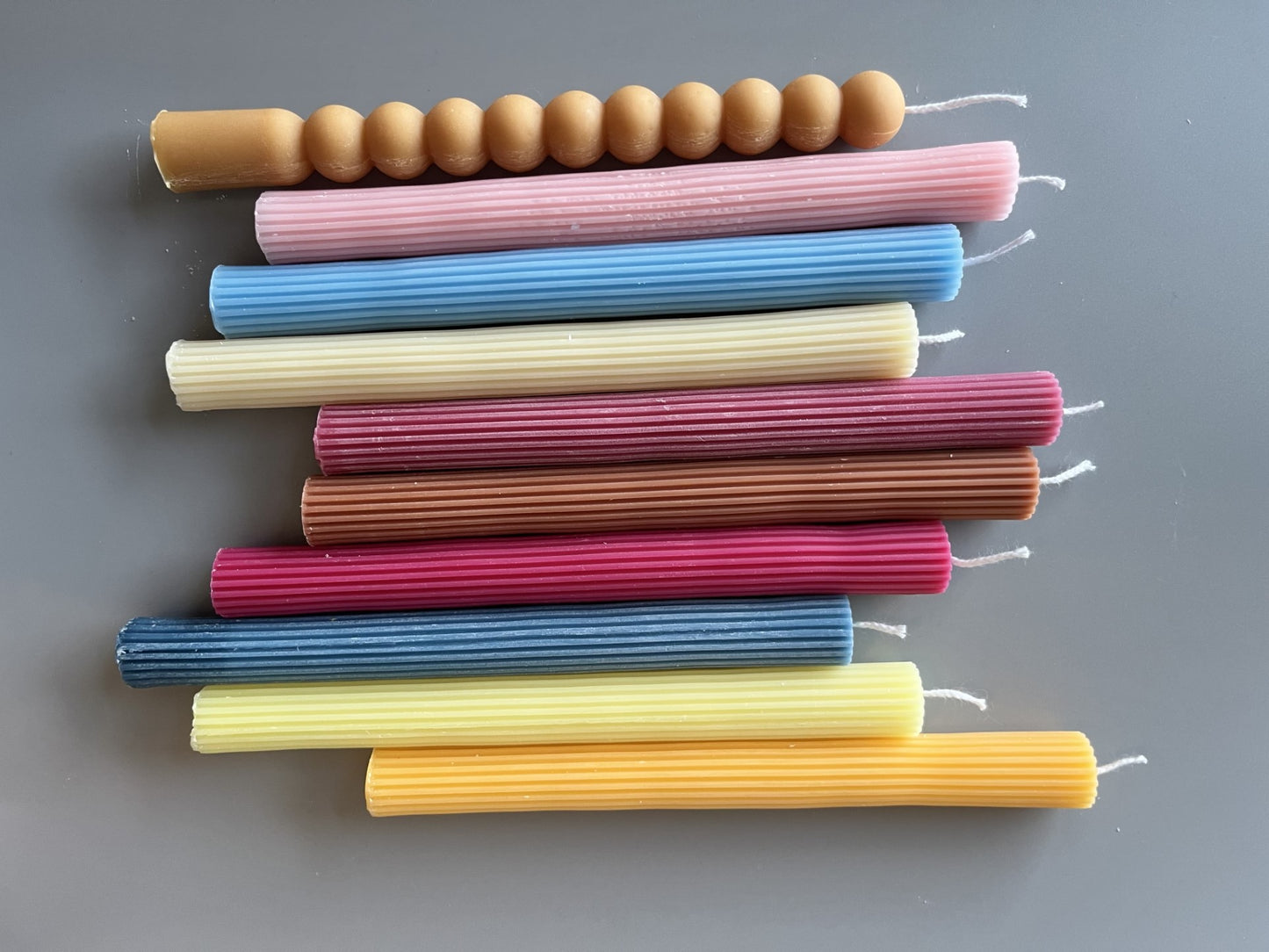 Bubble and Textured Lined Taper Candles, Candlesticks - Soy Wax Candle, Home Decor, boho decor, wedding, holiday decor