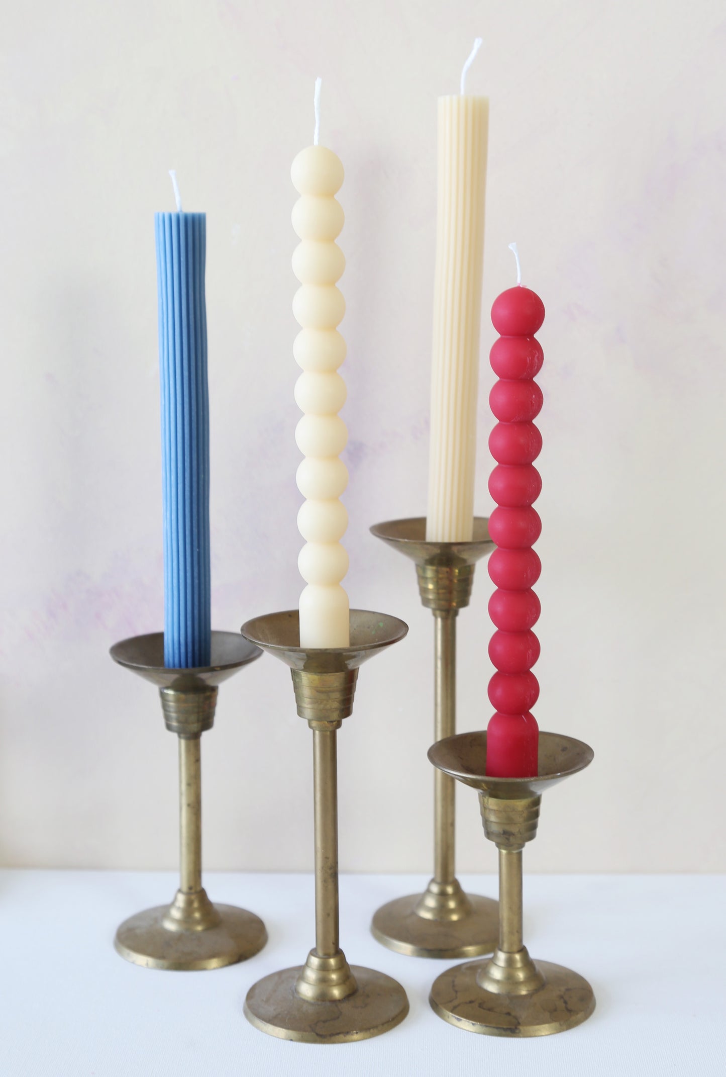 Bubble and Textured Lined Taper Candles, Candlesticks - Soy Wax Candle, Home Decor, boho decor, wedding, holiday decor