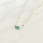 aquamarine healing crystal necklace