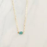 aquamarine healing crystal necklace