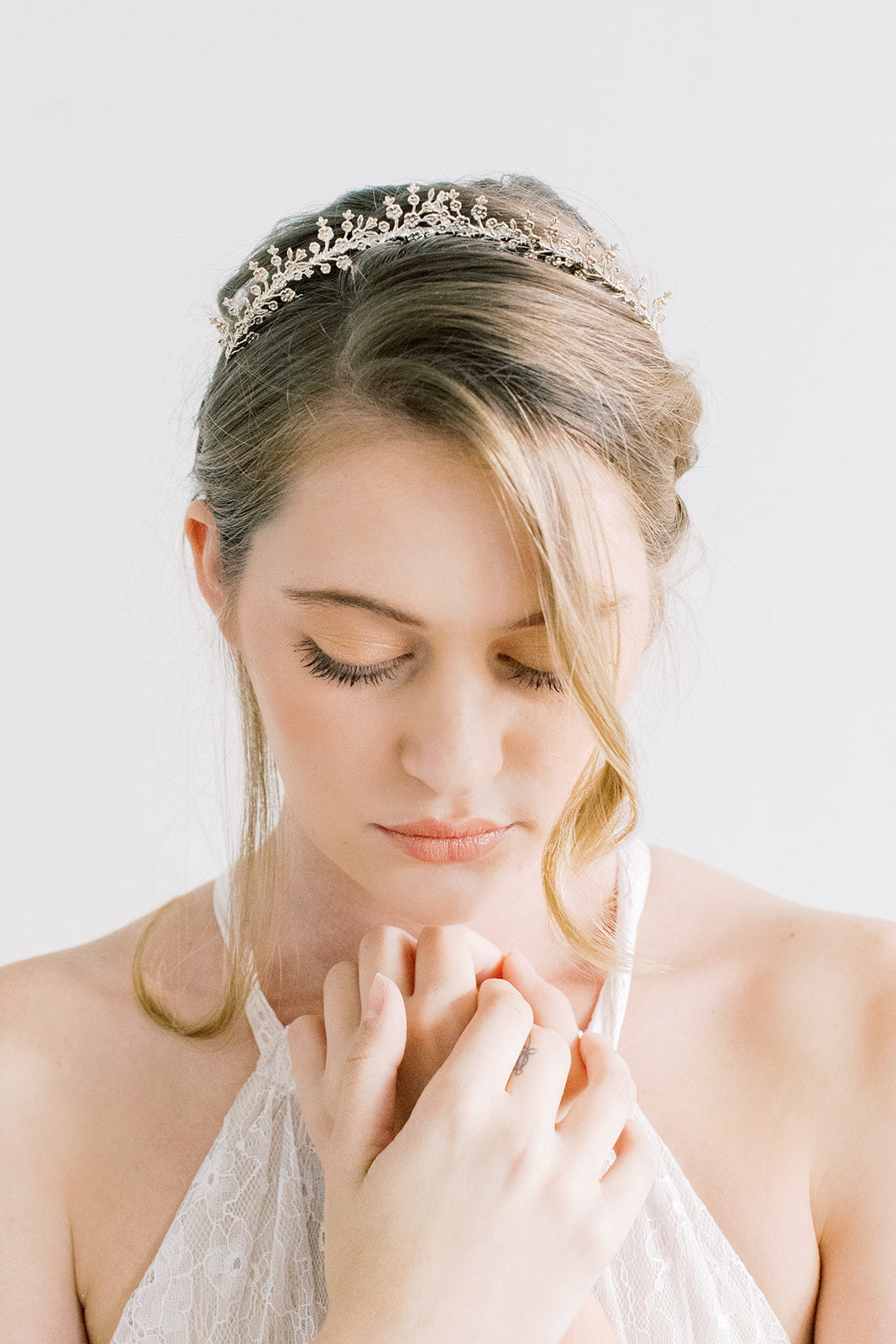 Delicate Blossoms Tiara Style Crown - Headband, Flower Crown, Bridal, Head Piece, Hair Accessories