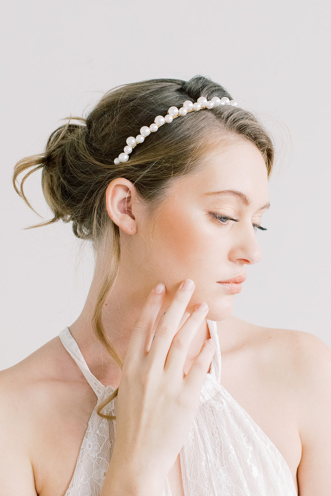 Simple Swarovski Pearl Headband - Hairpiece, Bridal, Head Piece, Hair Accessories, Pearls