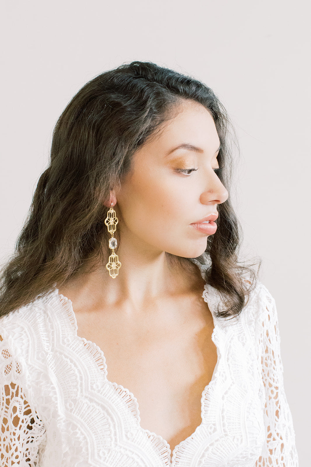 Art Deco Long Statement Earrings