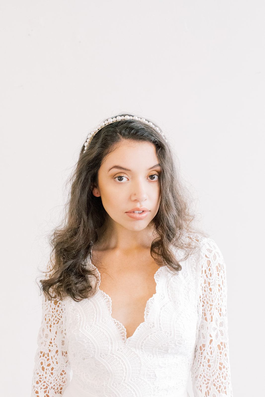 Simple Swarovski Pearl Headband - Hairpiece, Bridal, Head Piece, Hair Accessories, Pearls