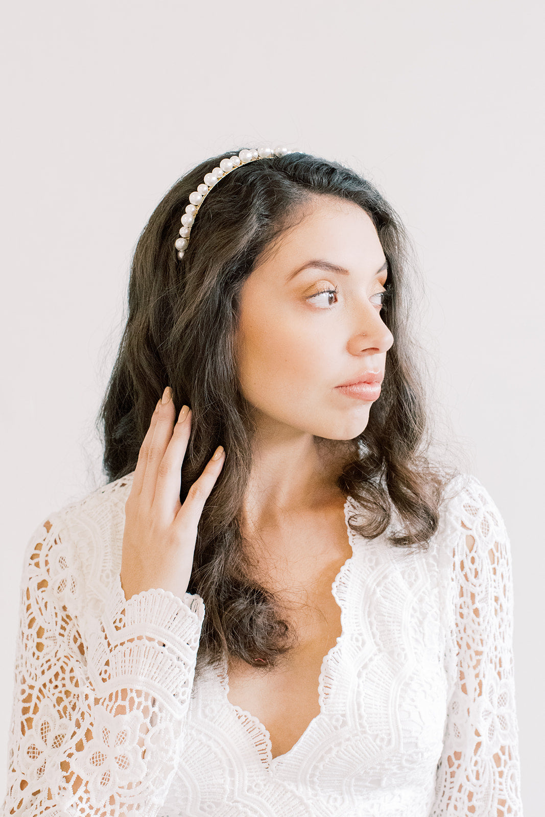 Simple Swarovski Pearl Headband - Hairpiece, Bridal, Head Piece, Hair Accessories, Pearls