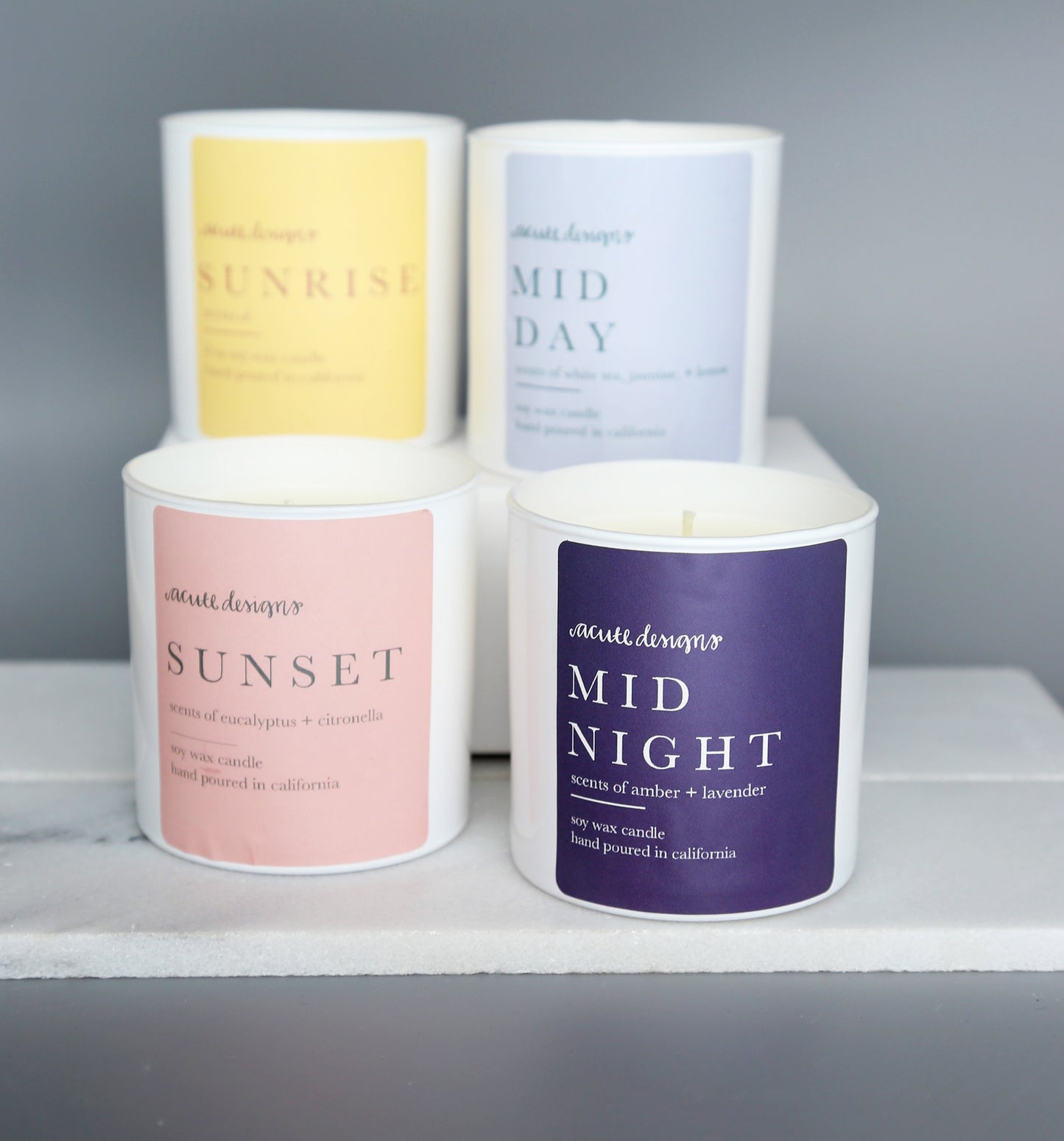 Day Long Candles - Luxe spa candles (white vessel), Scented Candles, Tumbler Candles