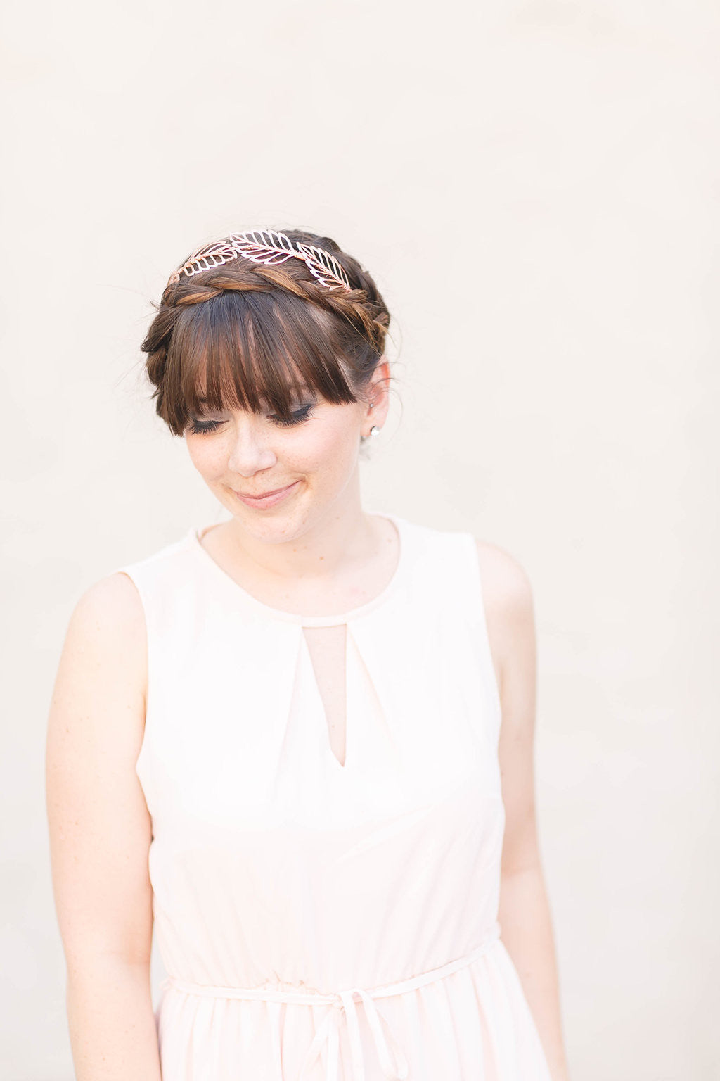 leaf wedding crown