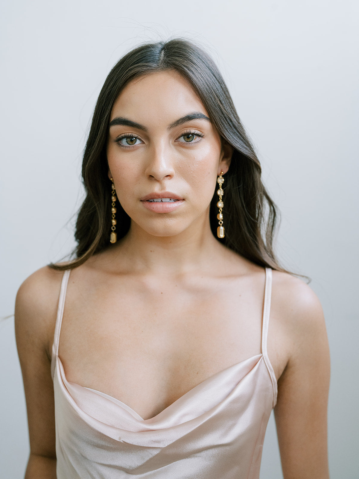 Sparkling Golden Dangle Earrings