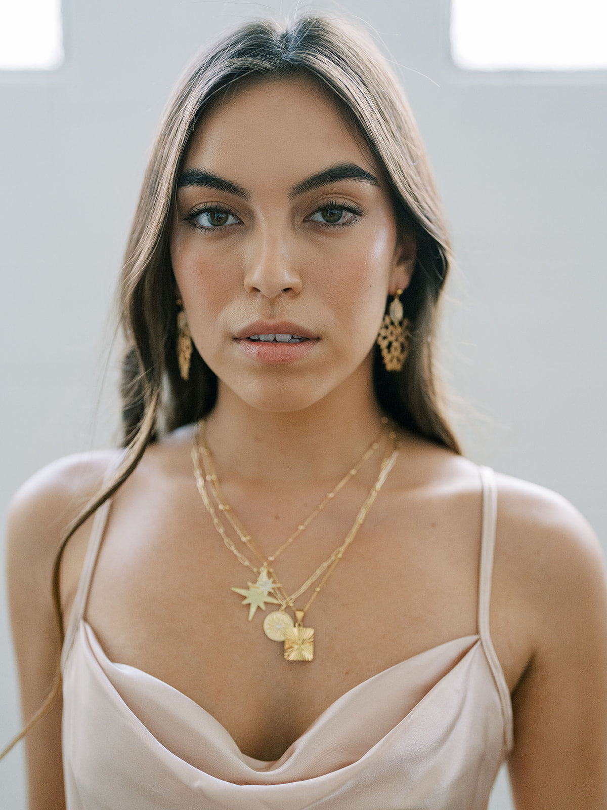 Lace Flower Statement Earrings, gold earrings, bridal earrings