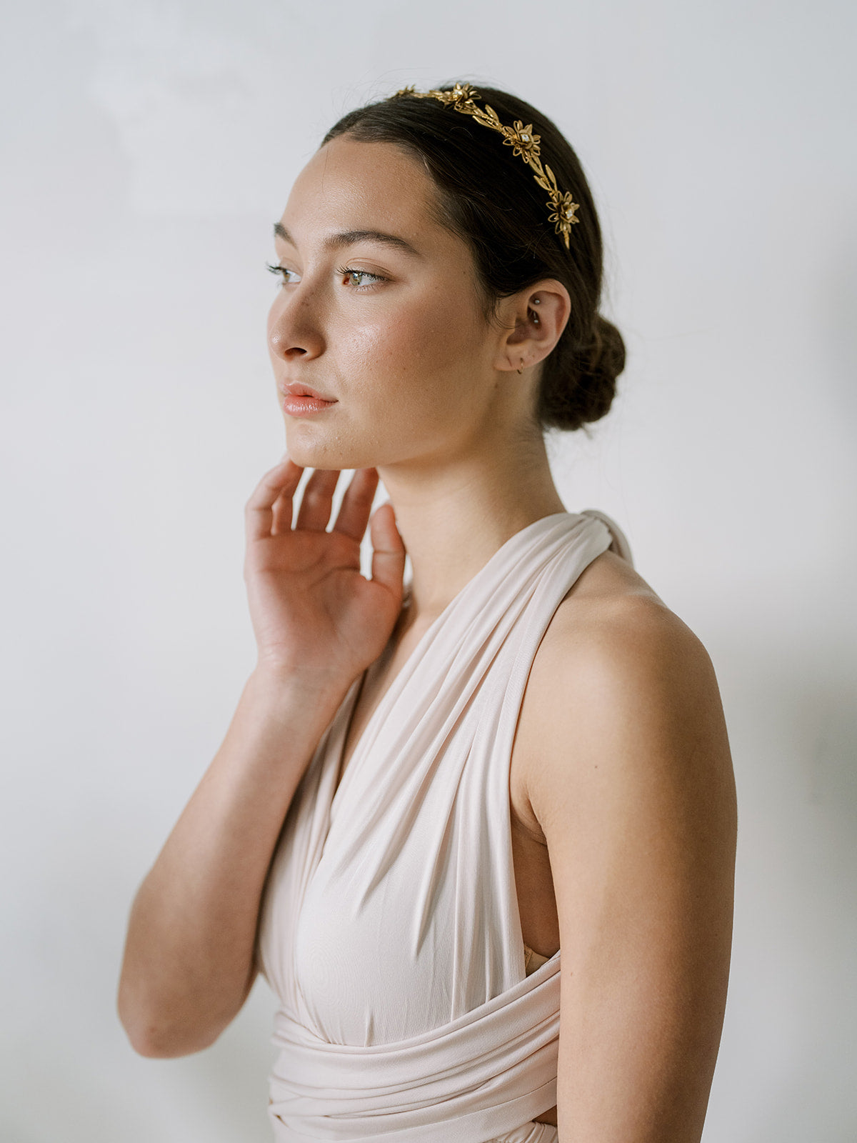Tiny Floral Vine Gold Headband, Crown, Hairpiece, Wedding Accessory, Bridal, Gold Wedding Head Piece, Hair Accessories, Headband