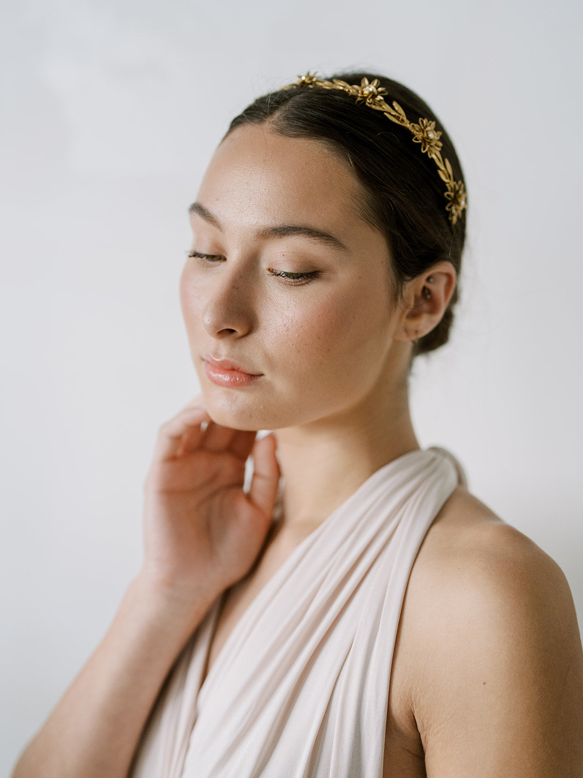 Tiny Floral Vine Gold Headband, Crown, Hairpiece, Wedding Accessory, Bridal, Gold Wedding Head Piece, Hair Accessories, Headband
