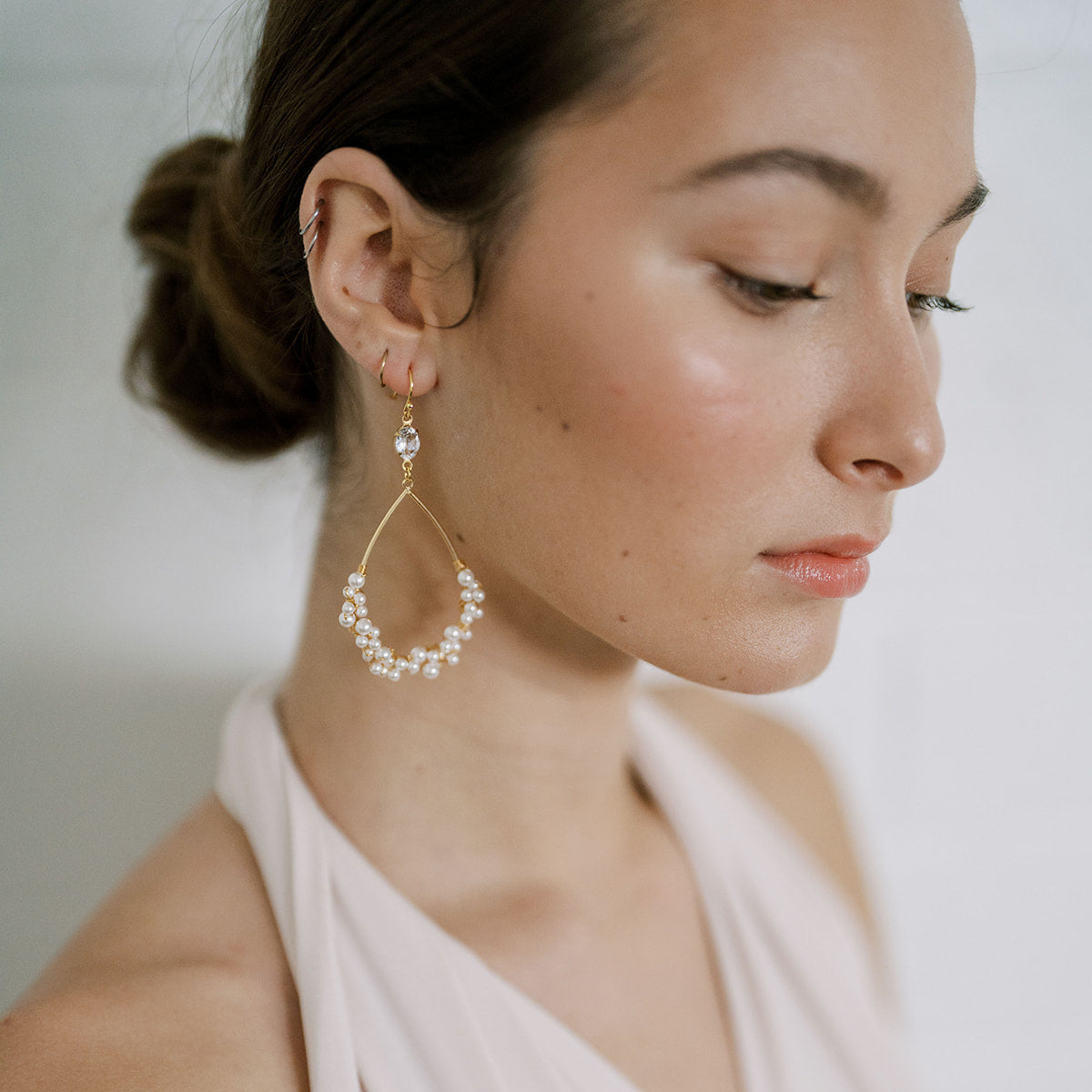 Teardrop Pearl Bundle Statement Earrings