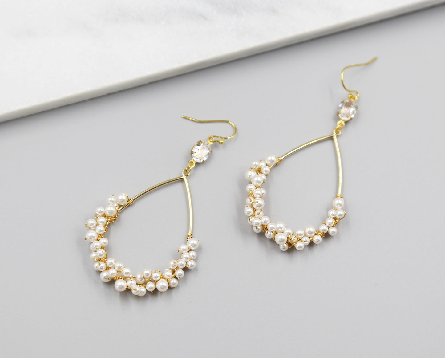 Teardrop Pearl Bundle Statement Earrings