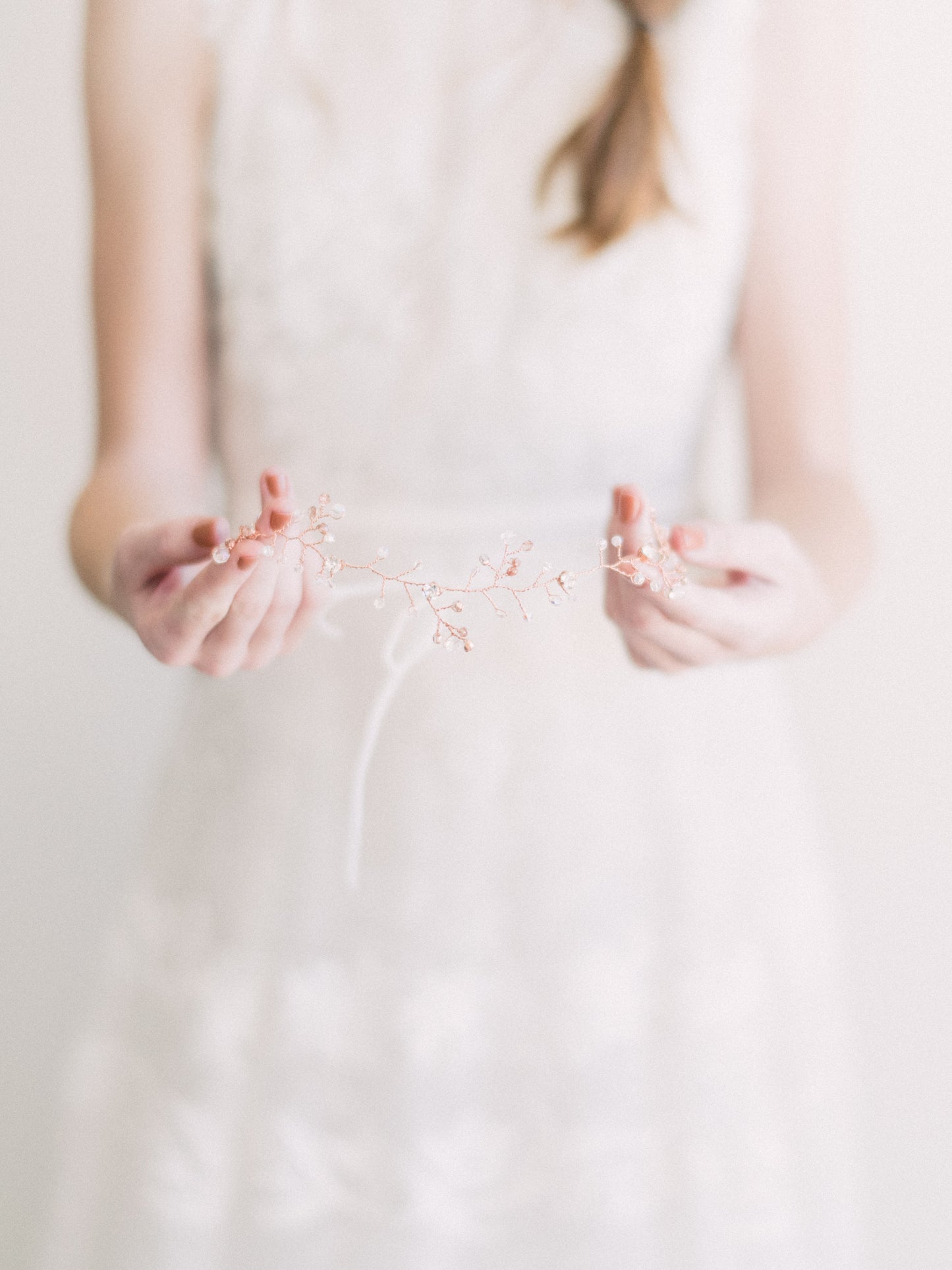 rose gold swarovski wedding crown