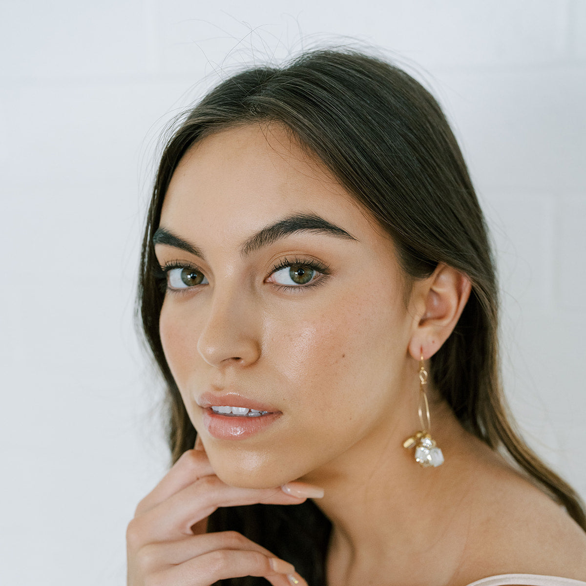 Crystal Bauble Hoop Statement Earrings, gold earrings, teardrop, Swarovski, bridal earrings