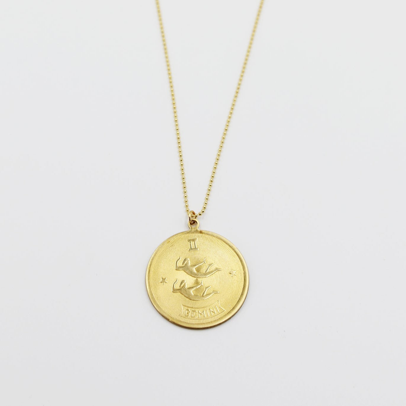 Large Medallion Zodiac Horoscope Necklace - Astrology, Constellation Necklace