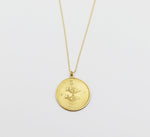 Large Medallion Zodiac Horoscope Necklace - Astrology, Constellation Necklace