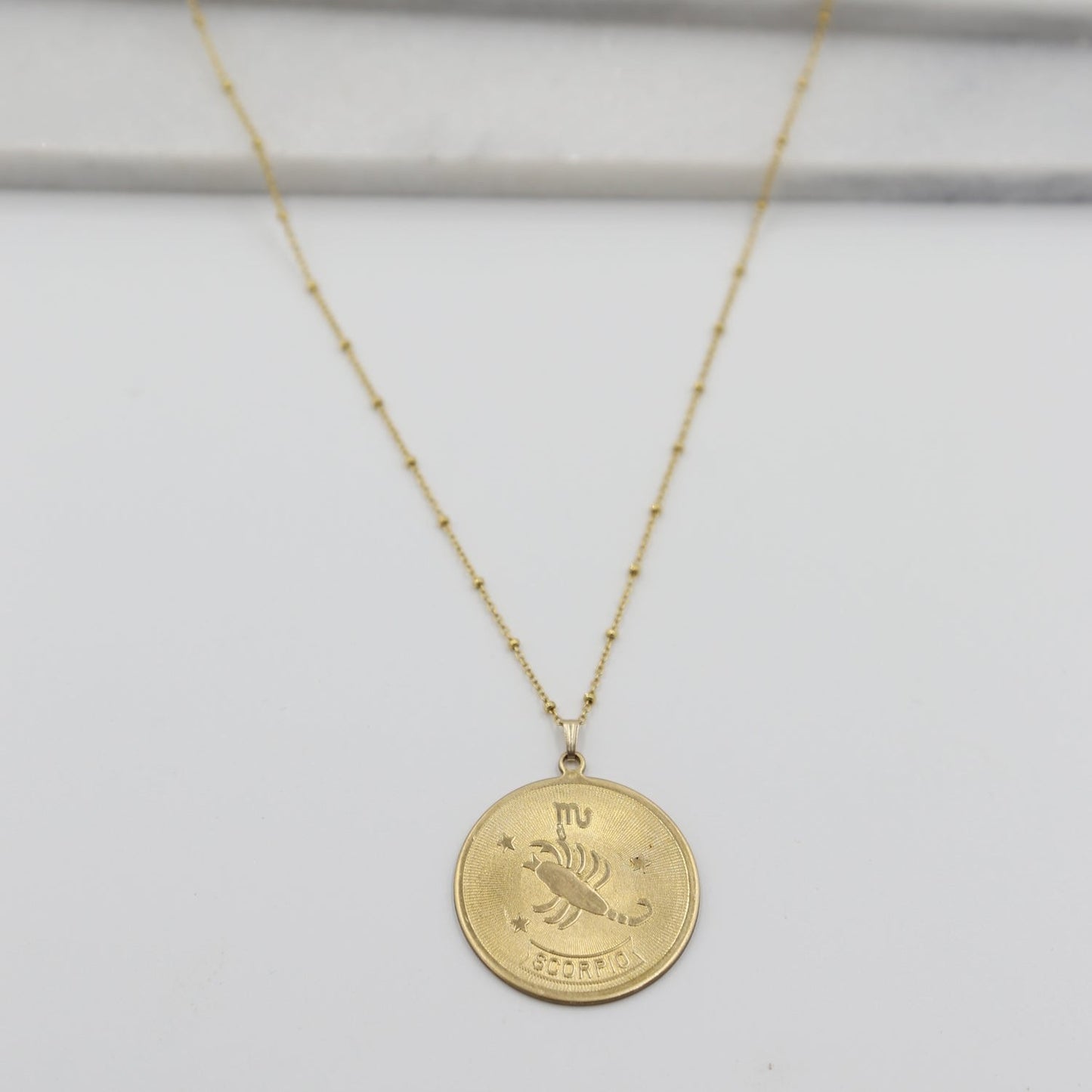 Large Medallion Zodiac Horoscope Necklace - Astrology, Constellation Necklace