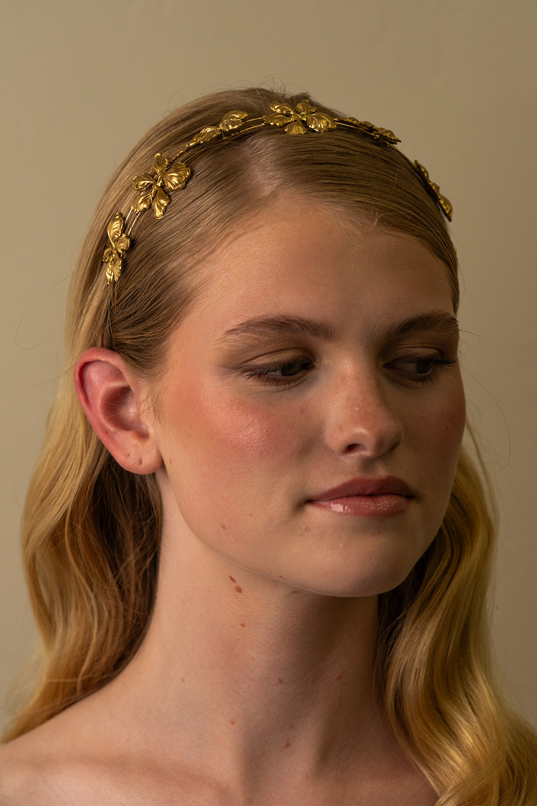 Golden Blossom Crown – Bridal Wedding Hair Piece