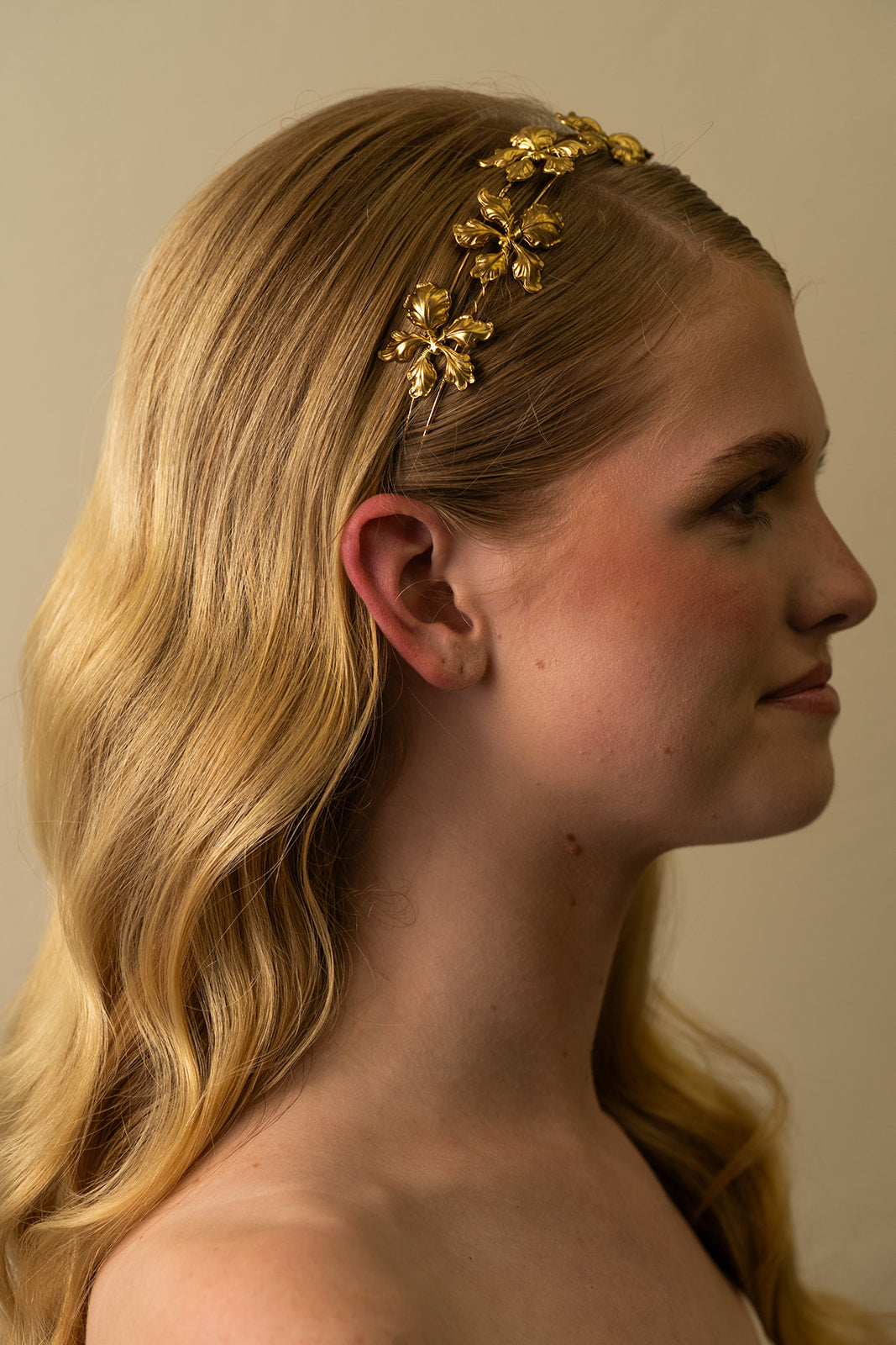 Golden Blossom Crown – Bridal Wedding Hair Piece