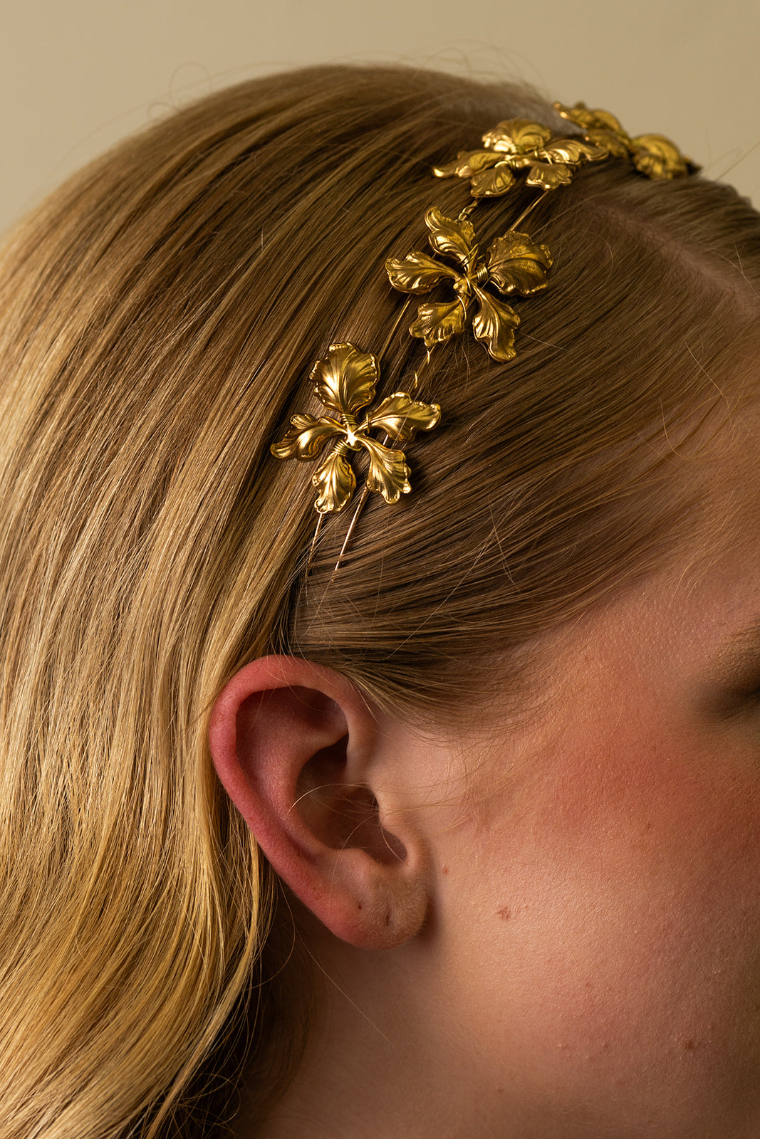 Golden Blossom Crown – Bridal Wedding Hair Piece