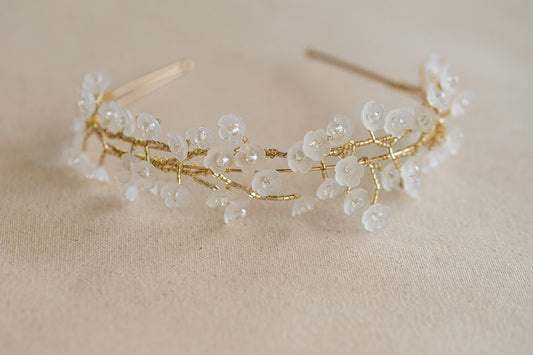 Delicate Flower Vine Crown – Bridal Wedding Hair Piece