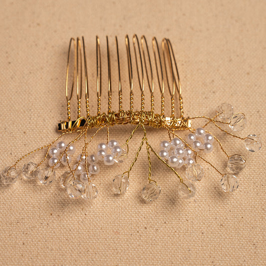 Delicate Beaded Comb - Bridal hair pice, wedding hair piece, barrettes