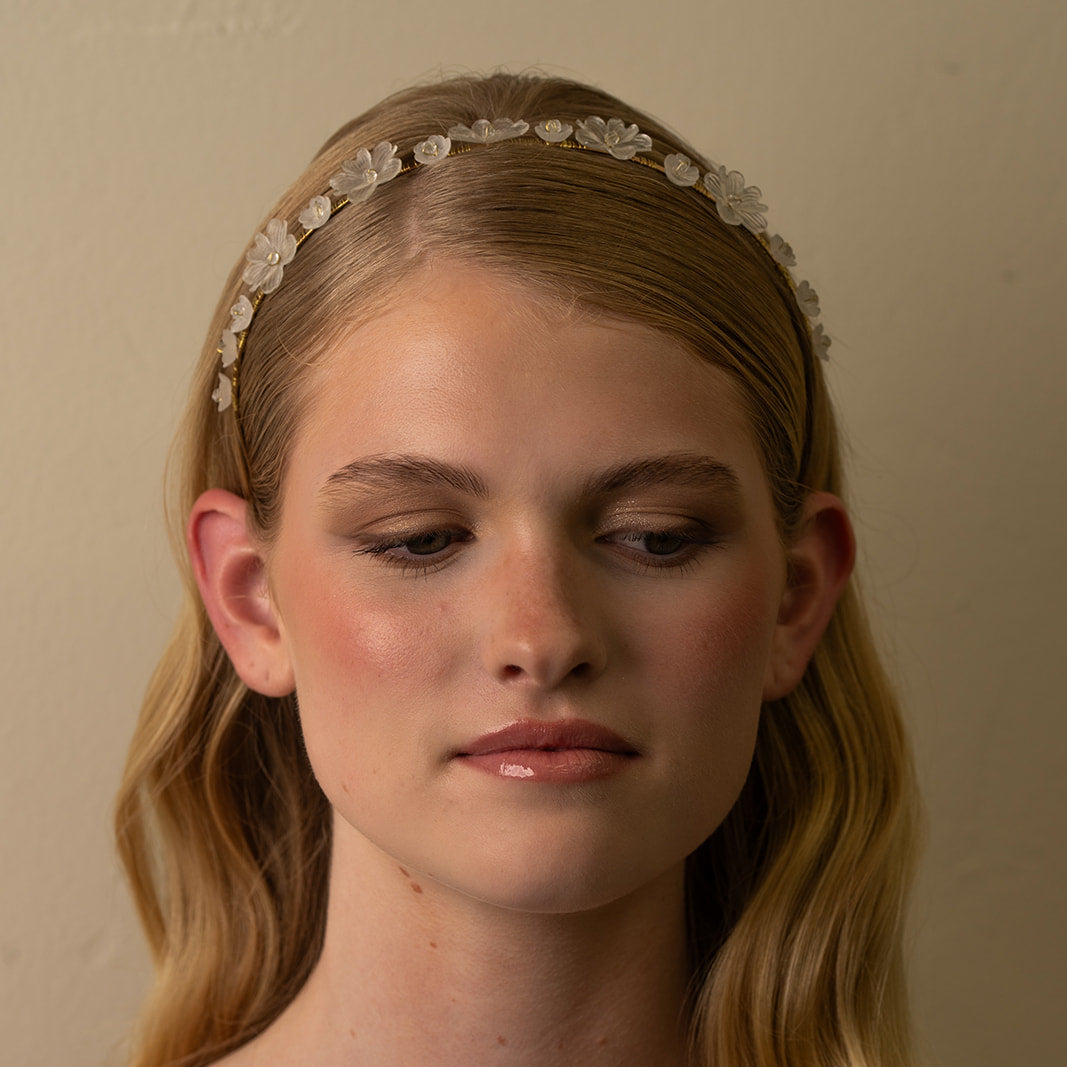 Delicate Flower Headband – Bridal Wedding Hair Piece, Flower Crown