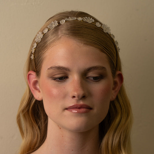 Delicate Flower Headband – Bridal Wedding Hair Piece, Flower Crown
