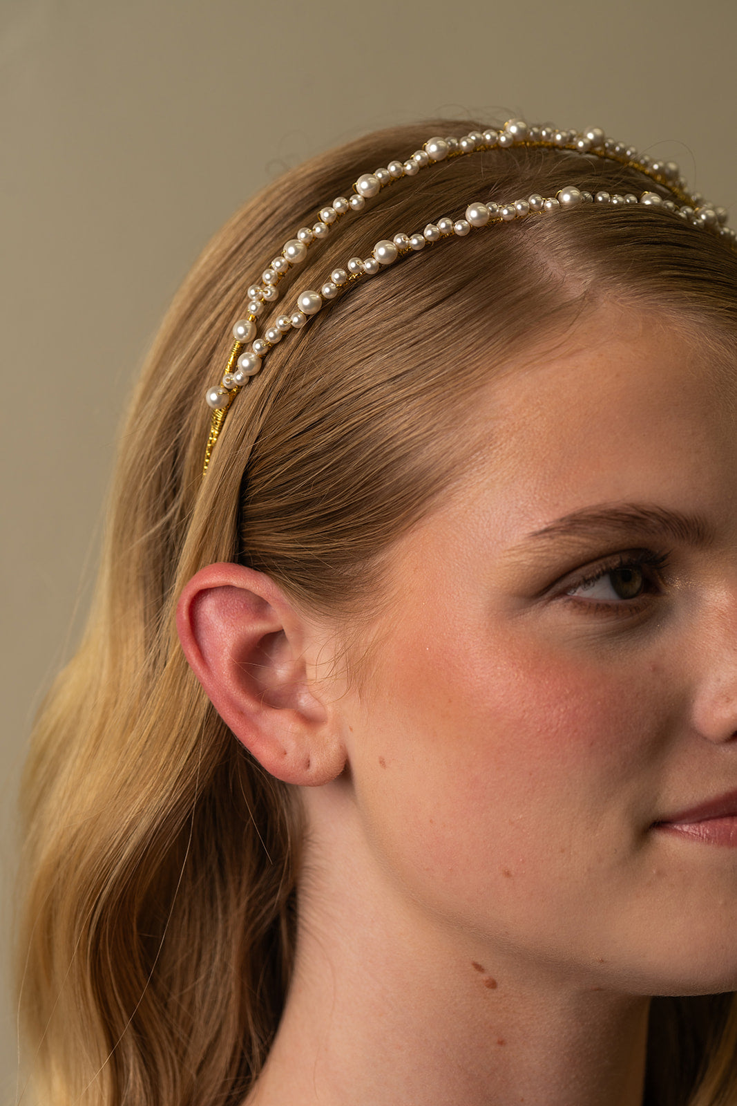 Double Vine Delicate Pearl Crown – Bridal Wedding Hair Piece
