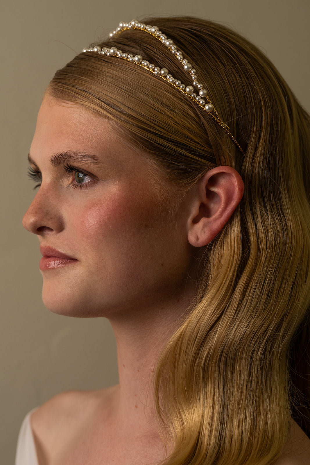 Double Vine Delicate Pearl Crown – Bridal Wedding Hair Piece
