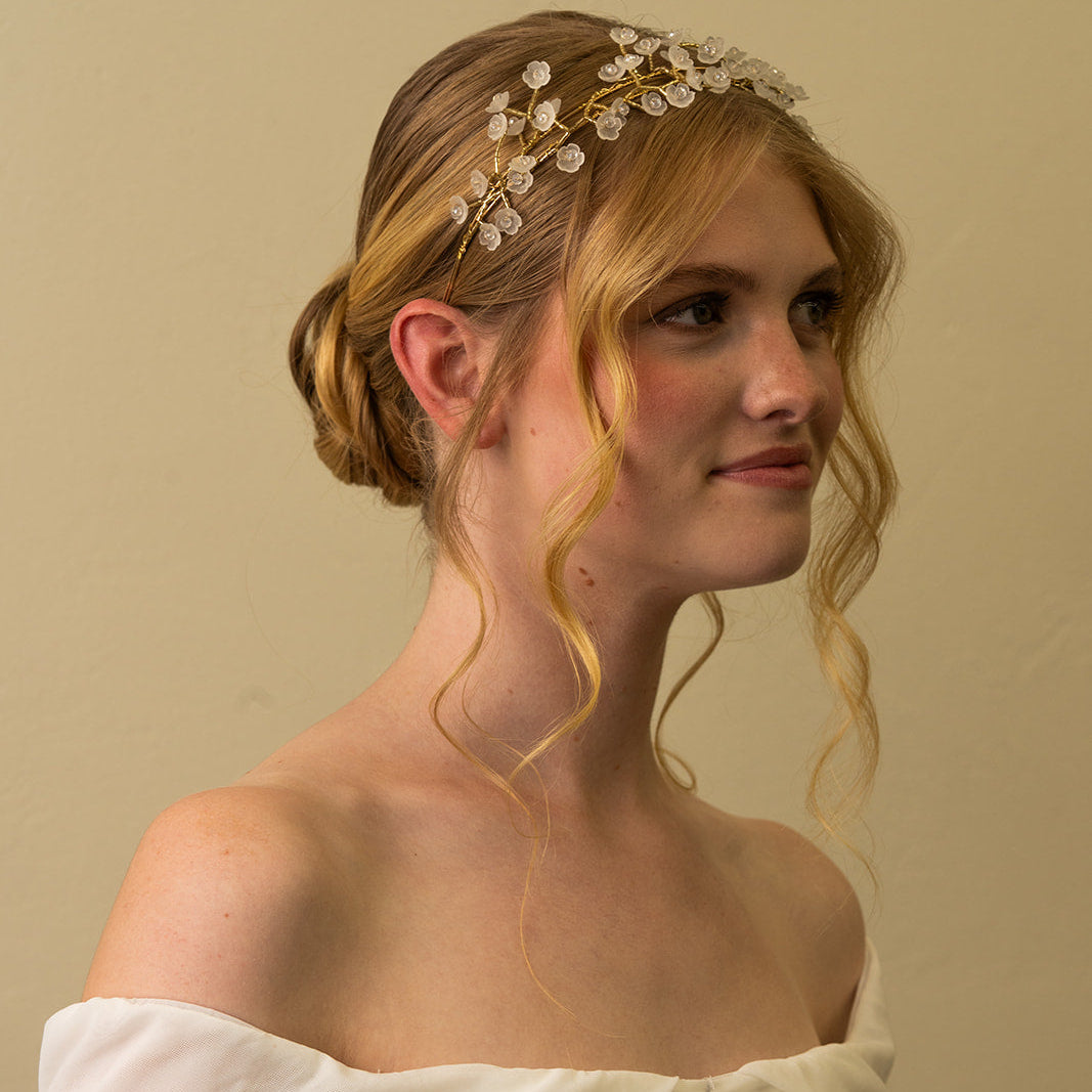 Delicate Flower Vine Crown – Bridal Wedding Hair Piece