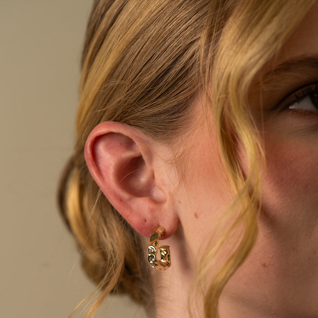 Triangle Hoop Studs