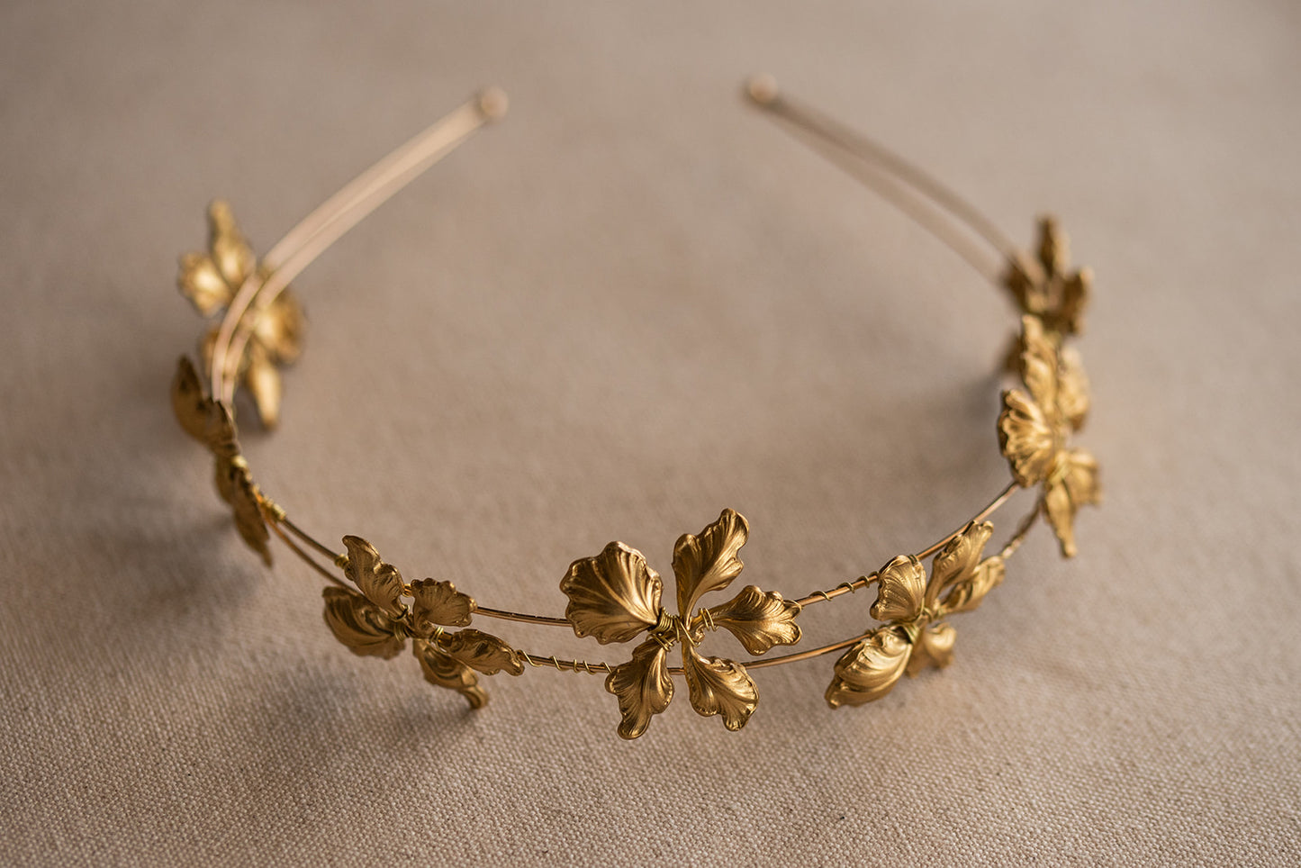 Golden Blossom Crown – Bridal Wedding Hair Piece